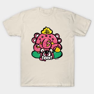 Pink baby elephant with bitcoin T-Shirt